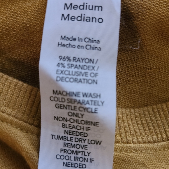 JoyLab Soft Lightweight Sweatshirt Antique Gold - Picture 4 of 5